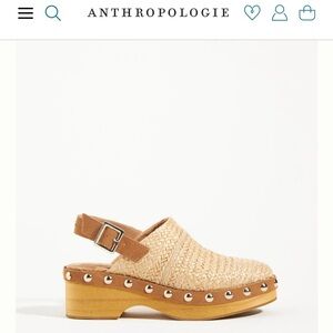 Kelsey Dagger Women Size 9.5 warehouse Raffia Slingblade Studded Clogs